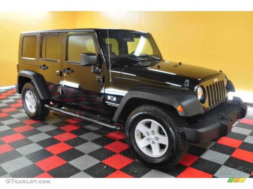 2008 Wrangler Unlimited X - Black / Dark Slate Gray/Med Slate Gray photo #1