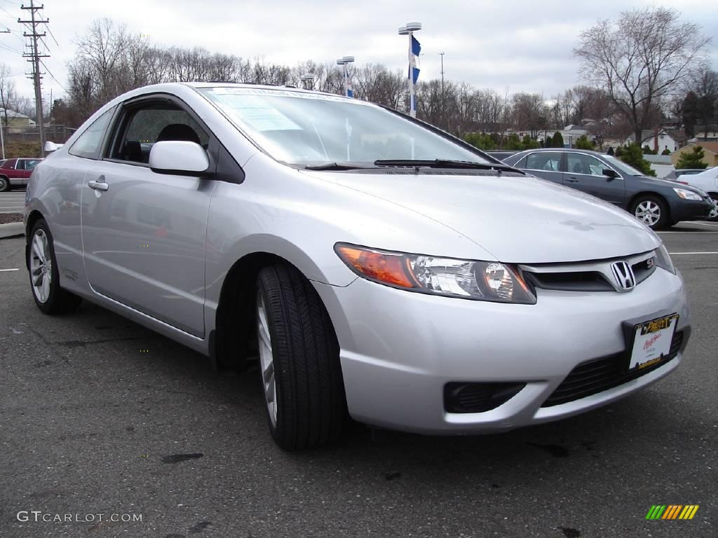 2006 Civic Si Coupe - Alabaster Silver Metallic / Black photo #7
