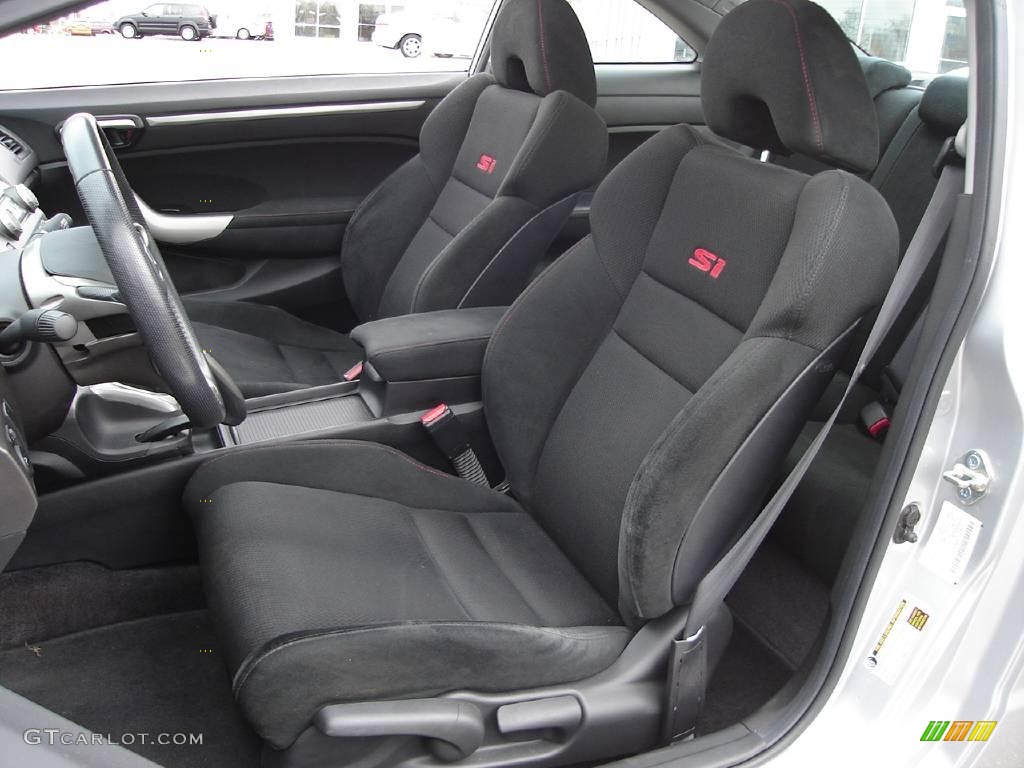 2006 Civic Si Coupe - Alabaster Silver Metallic / Black photo #15
