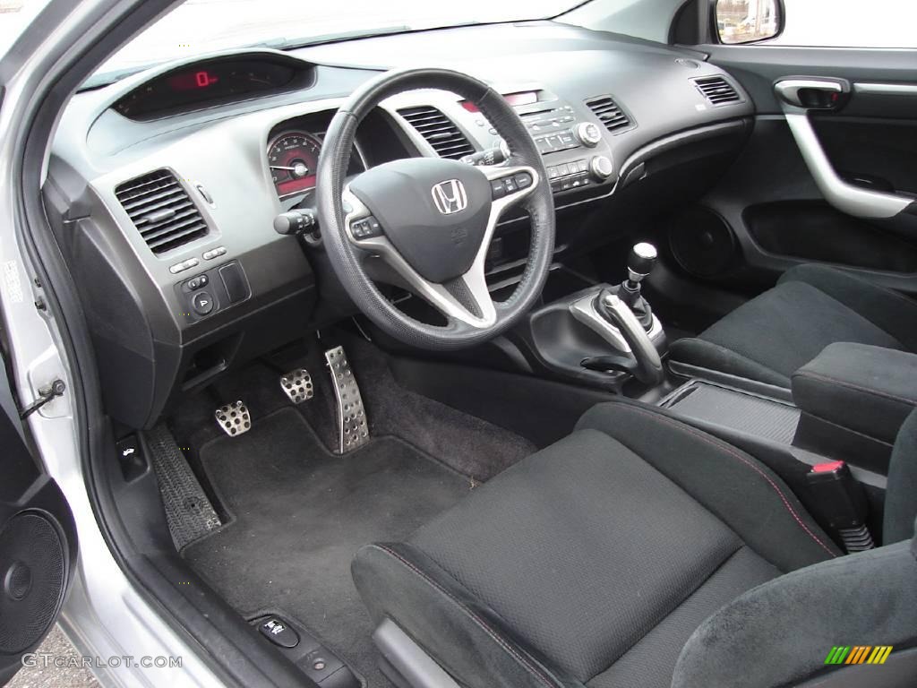 2006 Civic Si Coupe - Alabaster Silver Metallic / Black photo #22