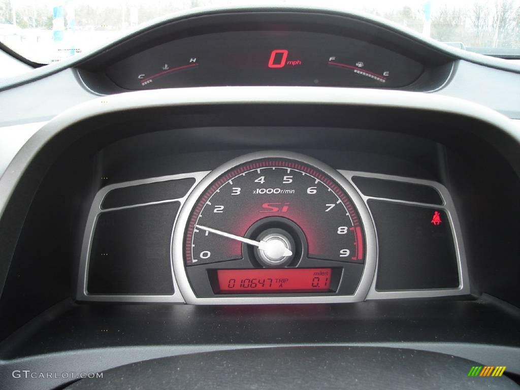 2006 Civic Si Coupe - Alabaster Silver Metallic / Black photo #24