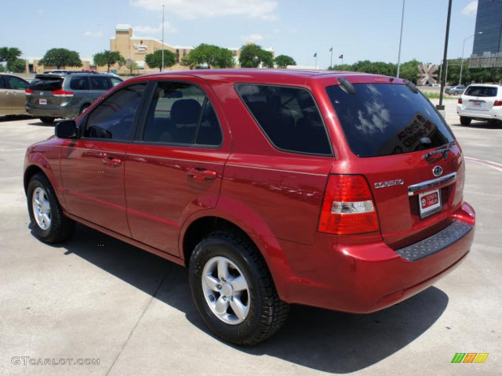 Spicy Red 2008 Kia Sorento LX Exterior Photo #49087887