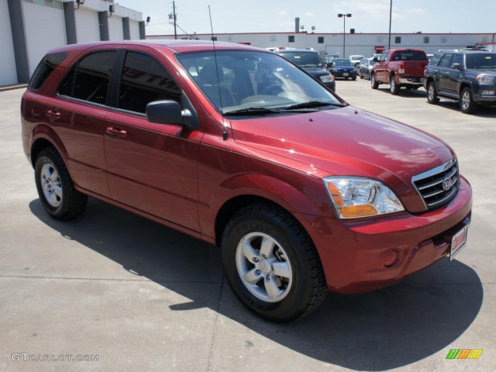 Spicy Red 2008 Kia Sorento LX Exterior Photo #49087917