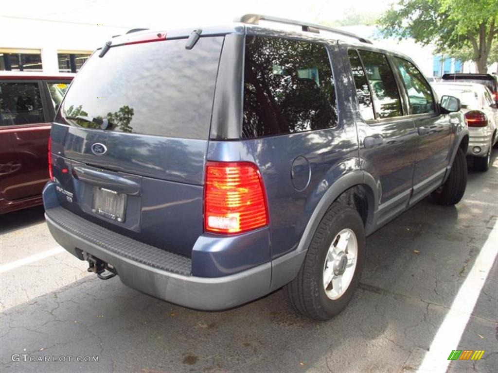 2003 Explorer XLT 4x4 - True Blue Metallic / Graphite Grey photo #2