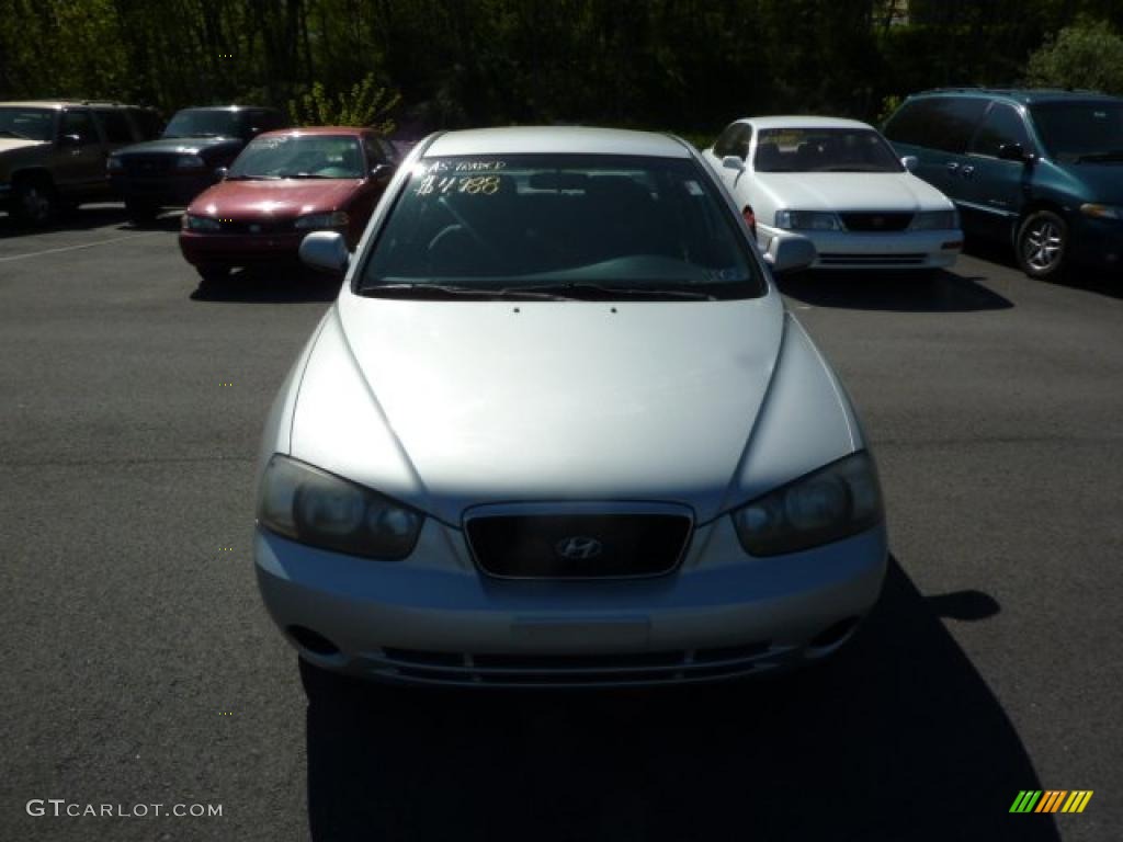2002 Elantra GLS Sedan - Silver Pewter / Gray photo #2