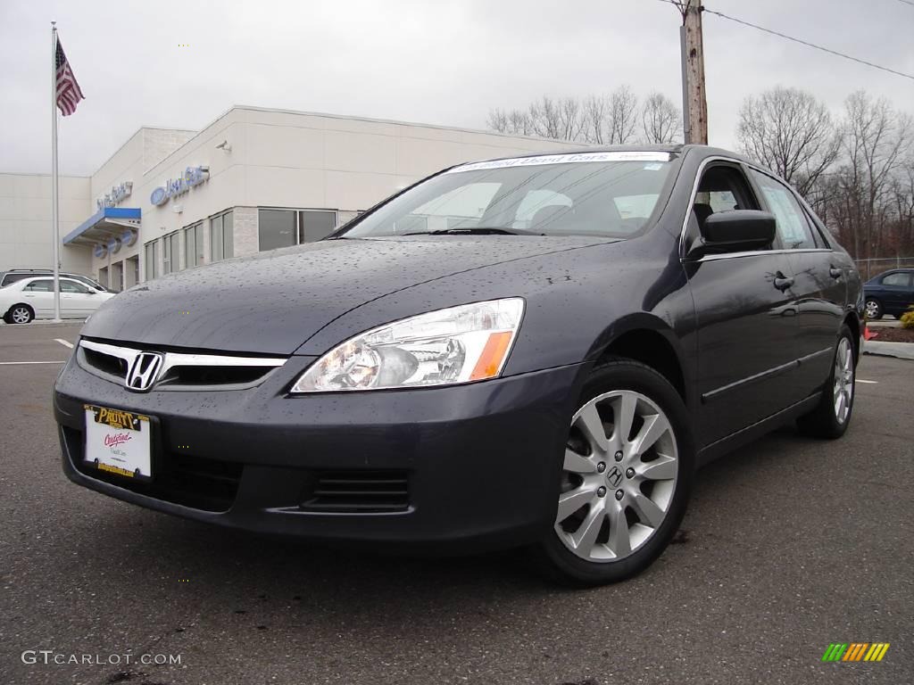 2007 Accord SE V6 Sedan - Graphite Pearl / Gray photo #1