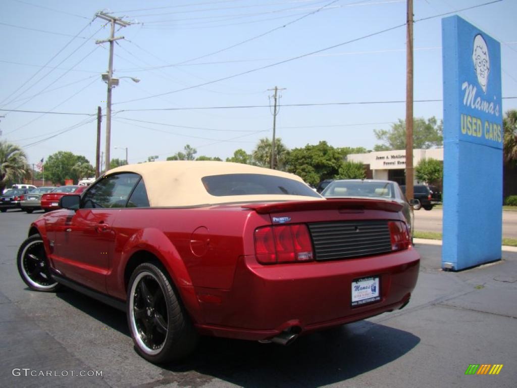 2007 Mustang V6 Premium Convertible - Redfire Metallic / Medium Parchment photo #30