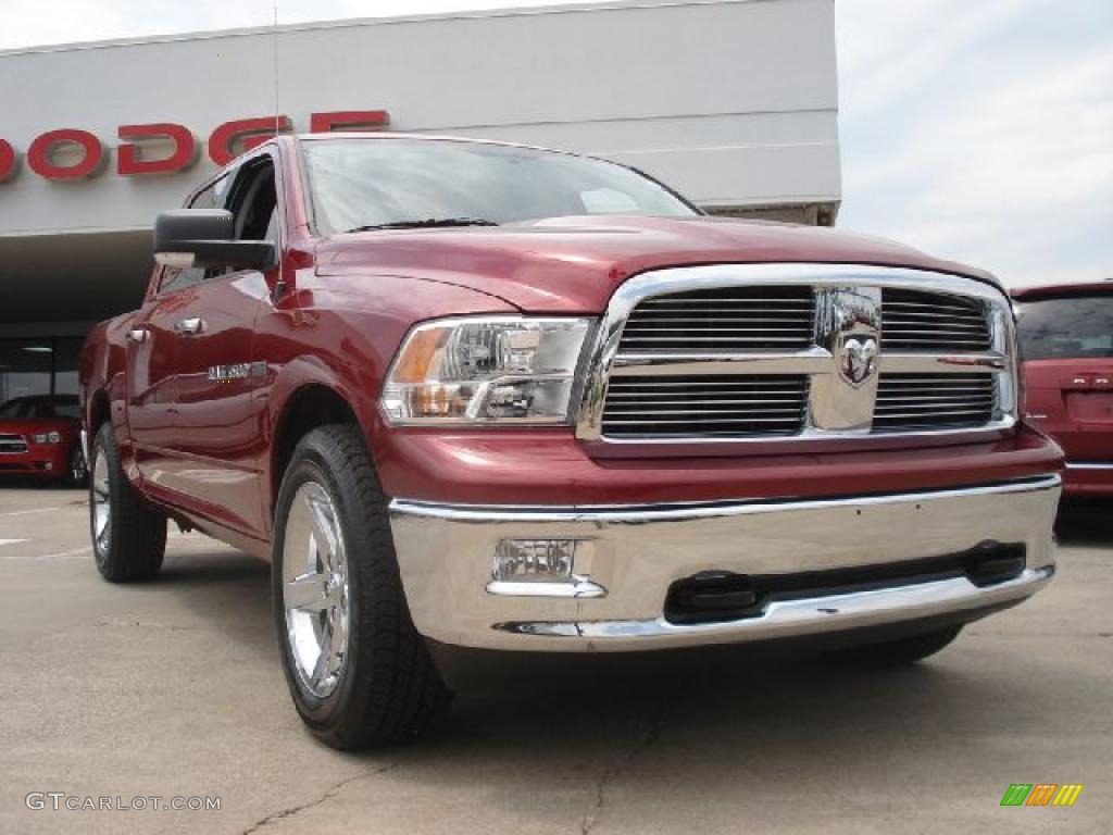 2011 Ram 1500 Big Horn Crew Cab - Deep Cherry Red Crystal Pearl / Dark Slate Gray/Medium Graystone photo #1