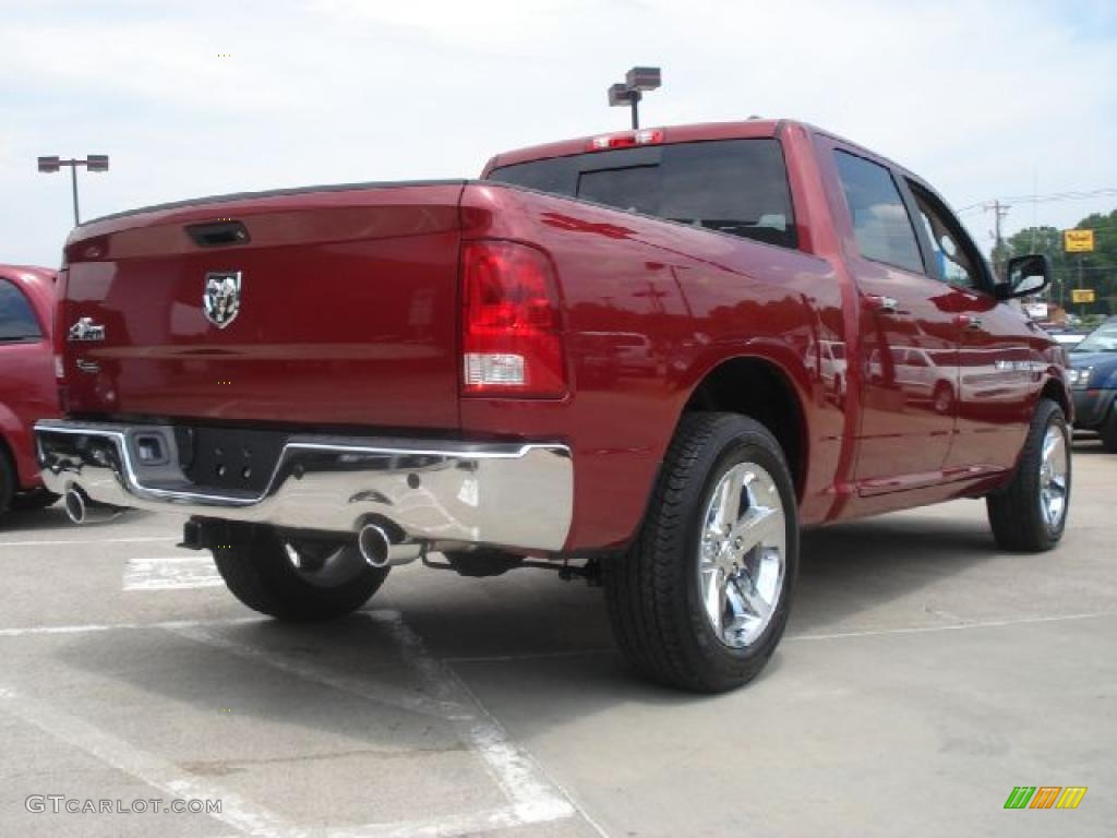 2011 Ram 1500 Big Horn Crew Cab - Deep Cherry Red Crystal Pearl / Dark Slate Gray/Medium Graystone photo #3