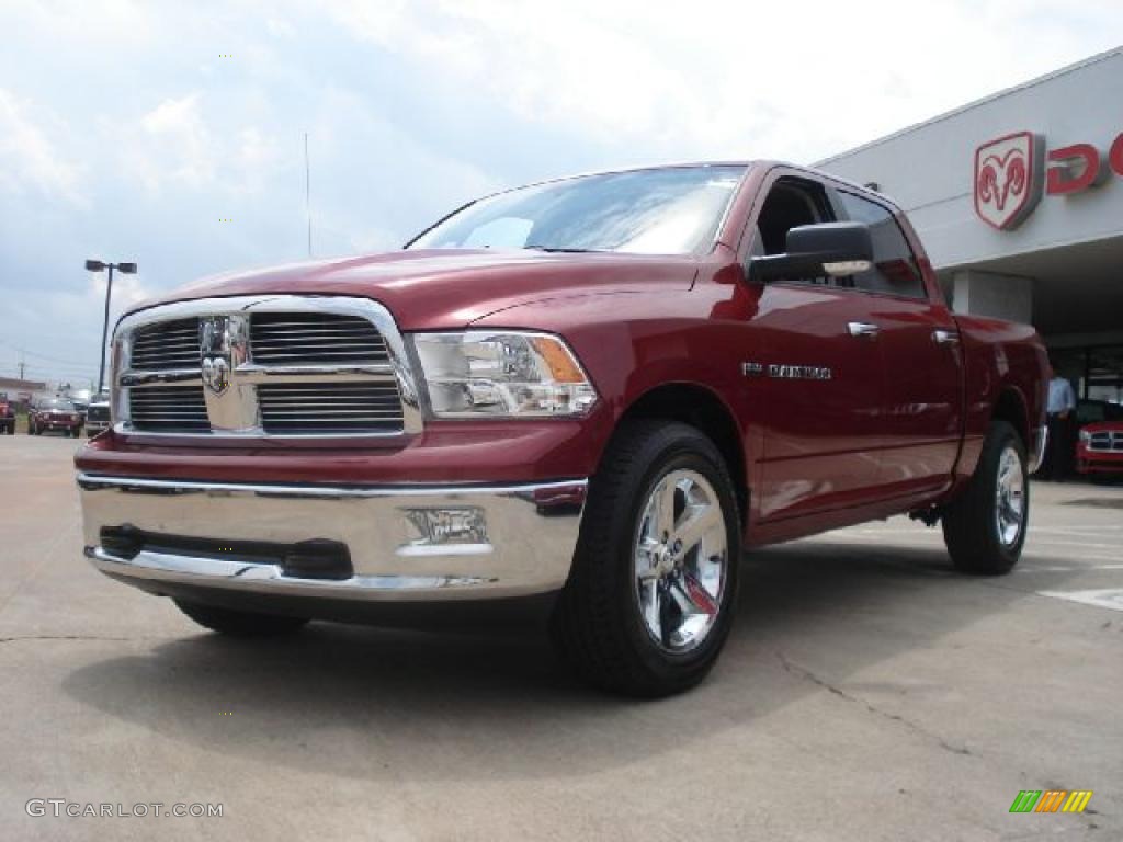 2011 Ram 1500 Big Horn Crew Cab - Deep Cherry Red Crystal Pearl / Dark Slate Gray/Medium Graystone photo #7