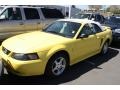 2003 Zinc Yellow Ford Mustang V6 Convertible  photo #4