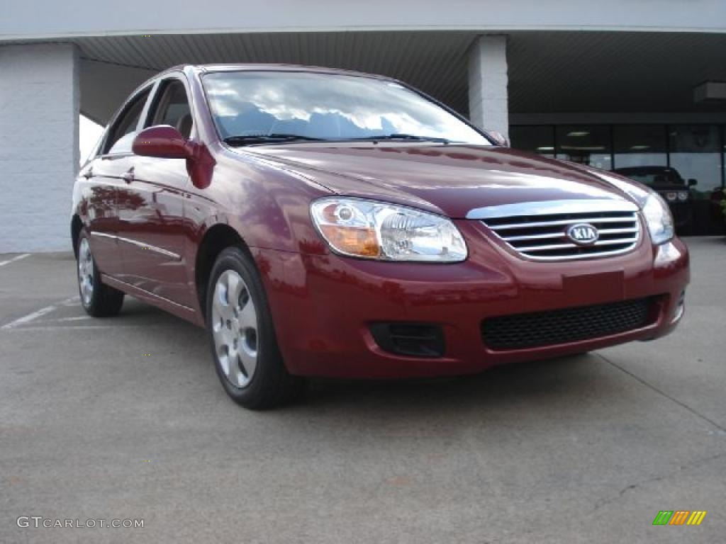 2007 Spectra SX Sedan - Radiant Red / Beige photo #1