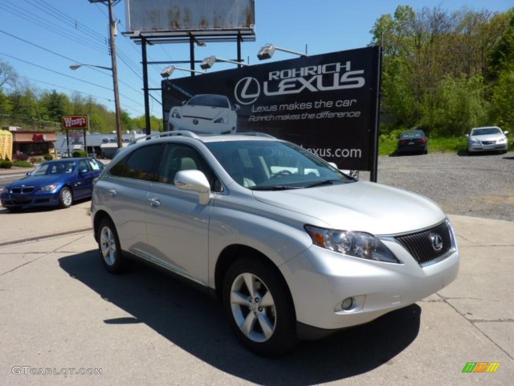 2010 RX 350 AWD - Tungsten Silver Pearl / Light Gray/Espresso Birds-Eye Maple photo #1