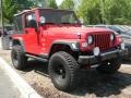 2005 Flame Red Jeep Wrangler X 4x4  photo #3