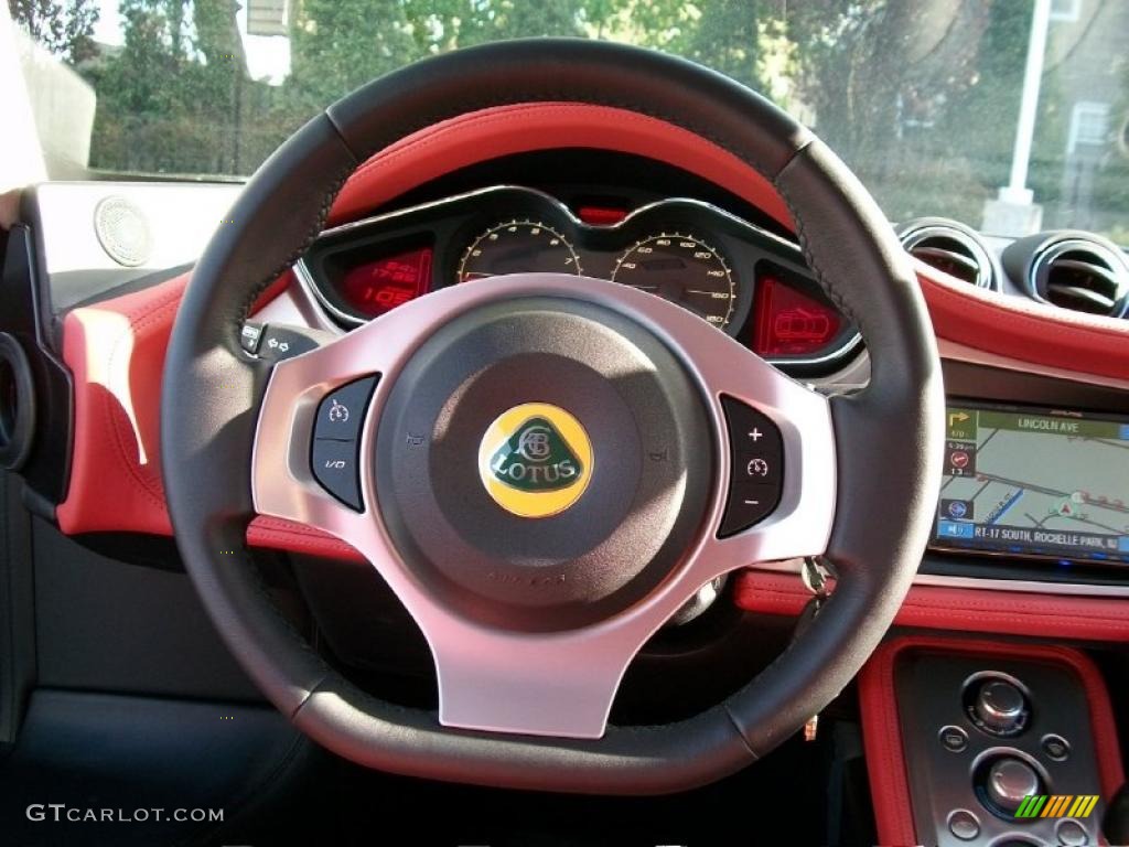 2011 Lotus Evora Coupe Paprika Steering Wheel Photo #49099451