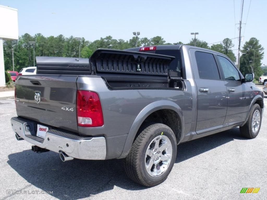 2011 Ram 1500 Laramie Crew Cab 4x4 - Mineral Gray Metallic / Dark Slate Gray photo #7