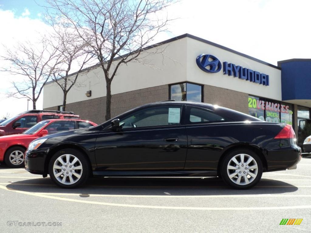 2006 Accord EX V6 Coupe - Nighthawk Black Pearl / Black photo #7