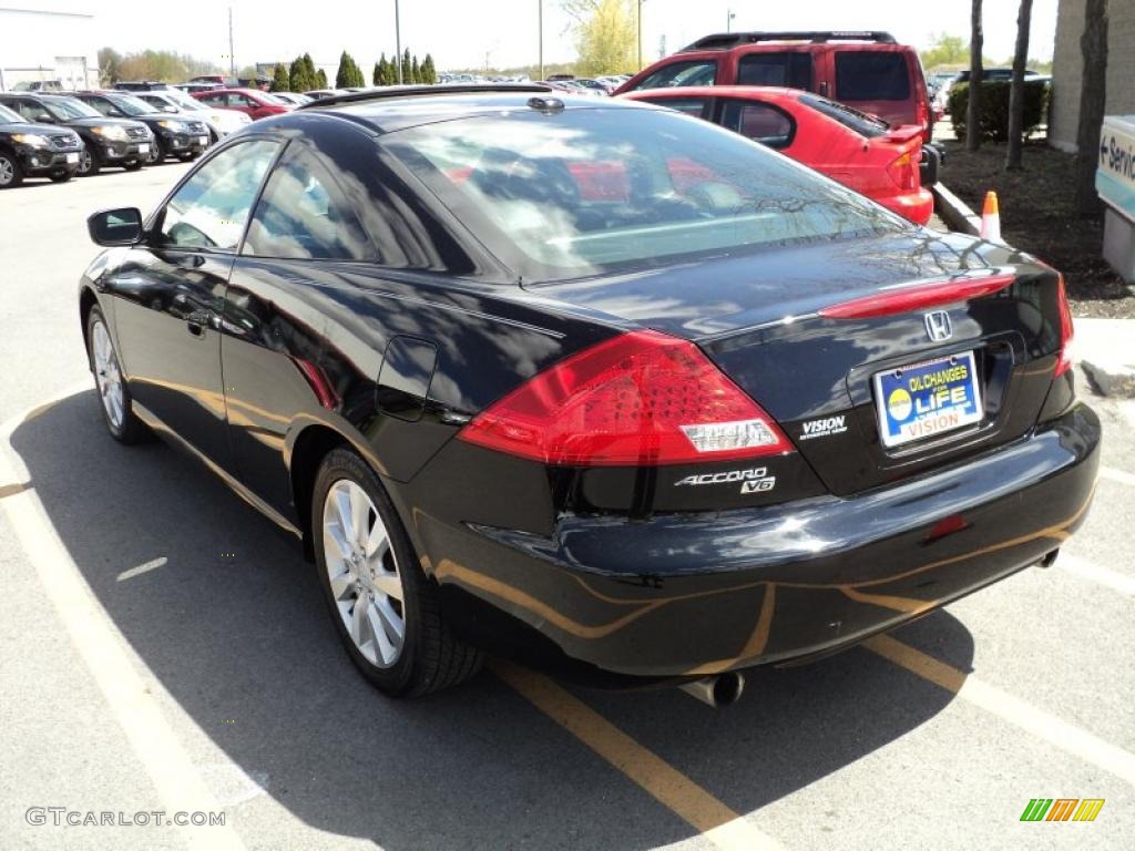2006 Accord EX V6 Coupe - Nighthawk Black Pearl / Black photo #8