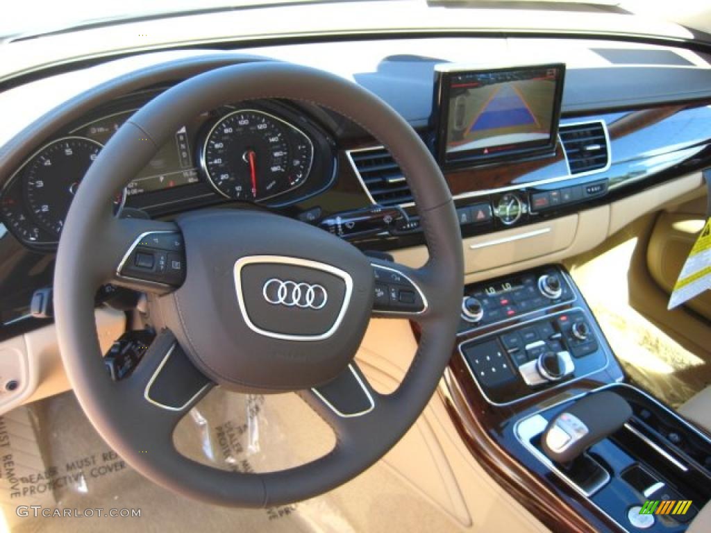 2011 Audi A8 L 4.2 FSI quattro Velvet Beige Dashboard Photo #49102463