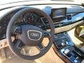 2011 Audi A8 Velvet Beige Interior Dashboard Photo