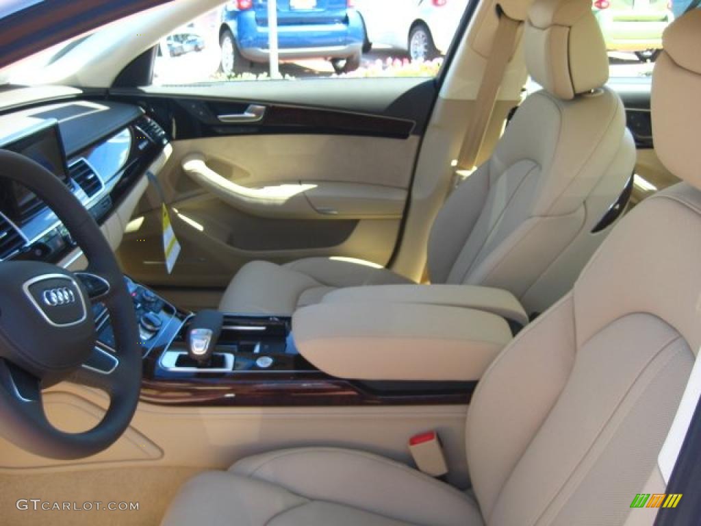 Velvet Beige Interior 2011 Audi A8 L 4.2 FSI quattro Photo #49102478