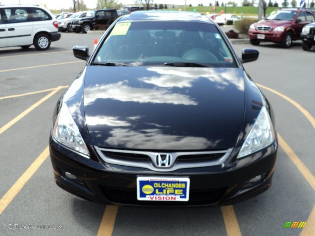 2006 Accord EX V6 Coupe - Nighthawk Black Pearl / Black photo #13