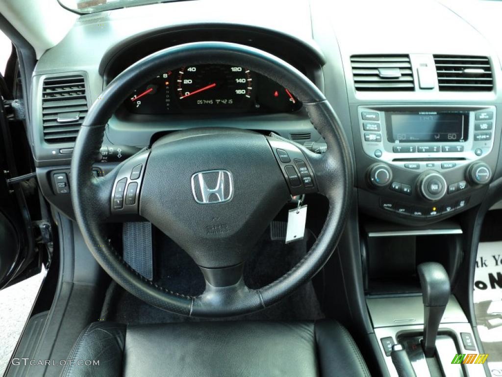 2006 Accord EX V6 Coupe - Nighthawk Black Pearl / Black photo #24