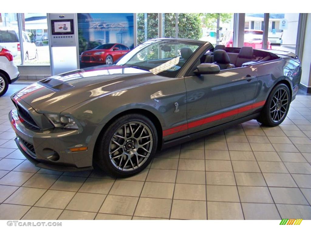 2011 Mustang Shelby GT500 SVT Performance Package Convertible - Sterling Gray Metallic / Charcoal Black/Red photo #1