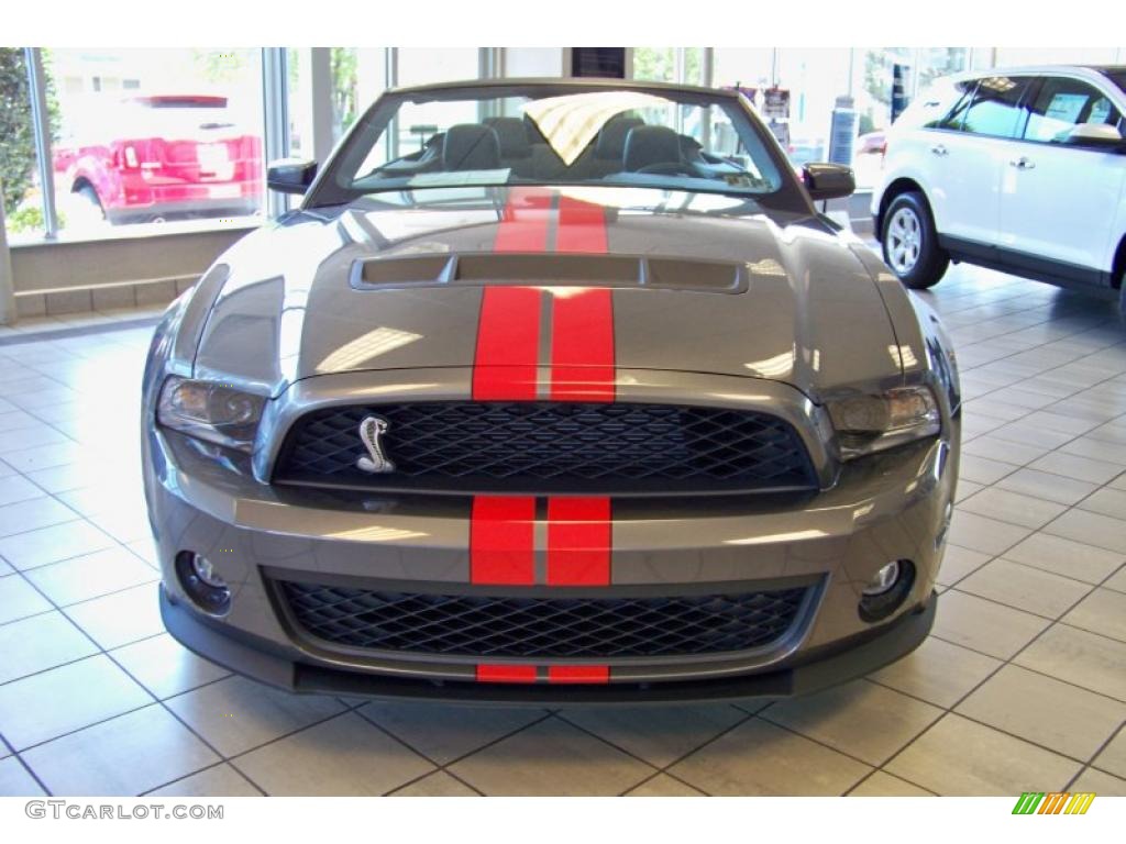 Sterling Gray Metallic 2011 Ford Mustang Shelby GT500 SVT Performance Package Convertible Exterior Photo #49104094