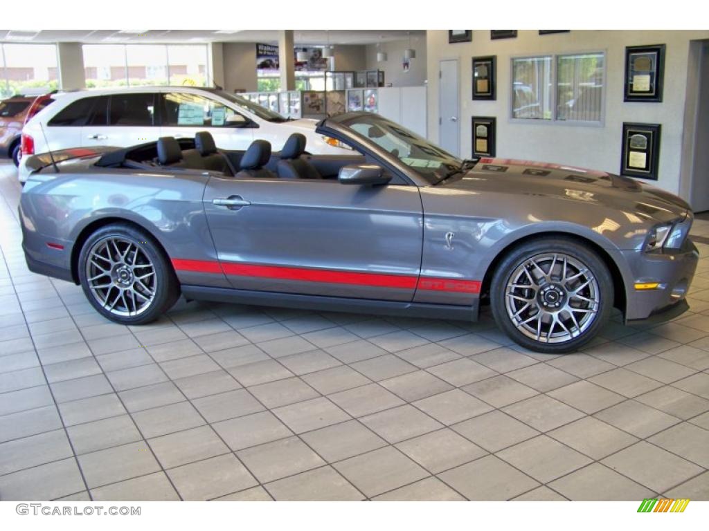 2011 Mustang Shelby GT500 SVT Performance Package Convertible - Sterling Gray Metallic / Charcoal Black/Red photo #5