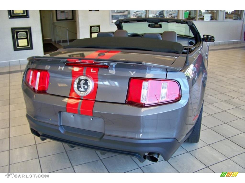 2011 Mustang Shelby GT500 SVT Performance Package Convertible - Sterling Gray Metallic / Charcoal Black/Red photo #7
