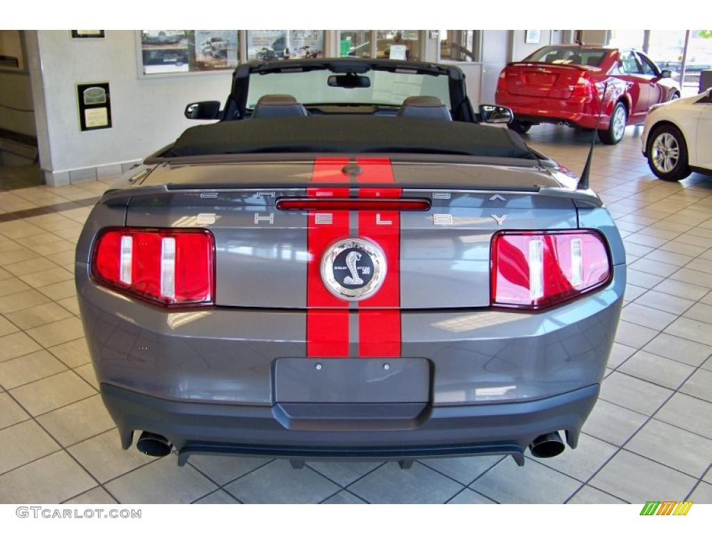 2011 Mustang Shelby GT500 SVT Performance Package Convertible - Sterling Gray Metallic / Charcoal Black/Red photo #8