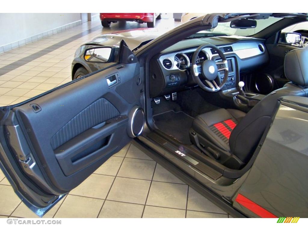 2011 Mustang Shelby GT500 SVT Performance Package Convertible - Sterling Gray Metallic / Charcoal Black/Red photo #11