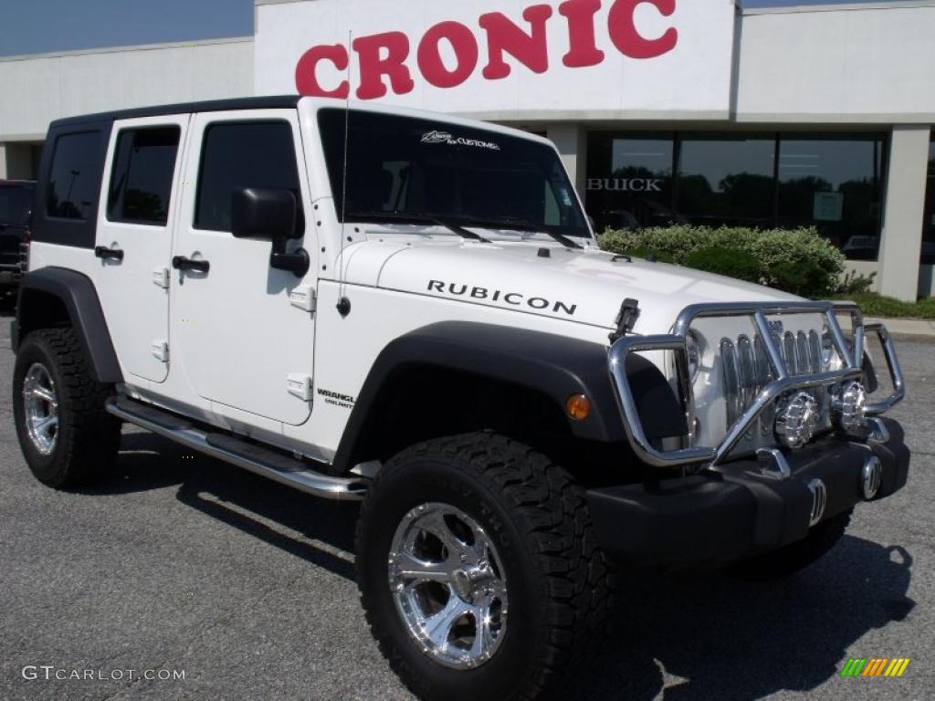 2009 Stone White Jeep Wrangler Unlimited Rubicon 4x4 49090770 Photo