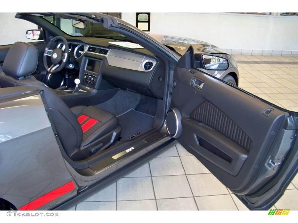 2011 Mustang Shelby GT500 SVT Performance Package Convertible - Sterling Gray Metallic / Charcoal Black/Red photo #16