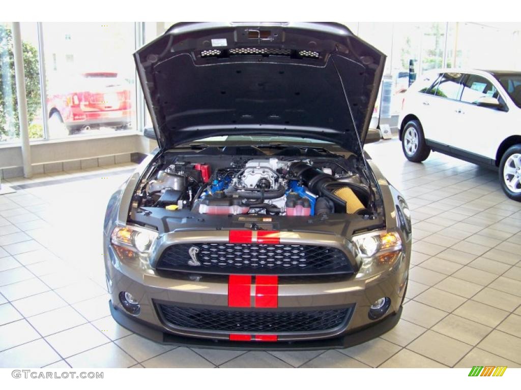2011 Mustang Shelby GT500 SVT Performance Package Convertible - Sterling Gray Metallic / Charcoal Black/Red photo #28