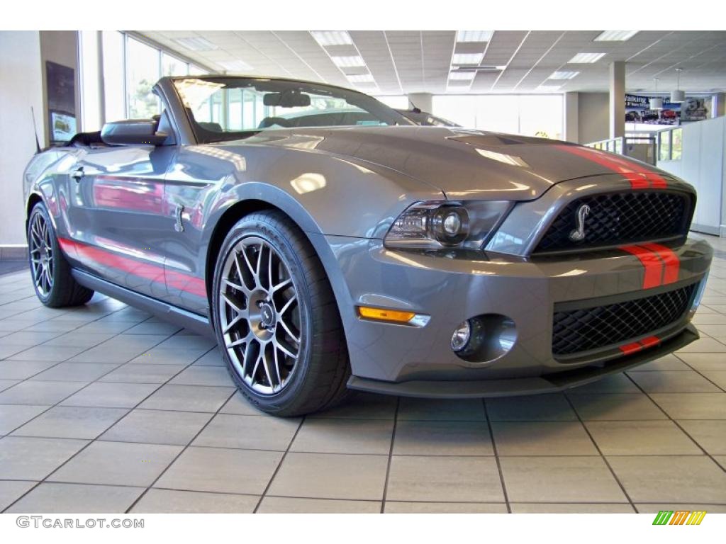 Sterling Gray Metallic 2011 Ford Mustang Shelby GT500 SVT Performance Package Convertible Exterior Photo #49104629