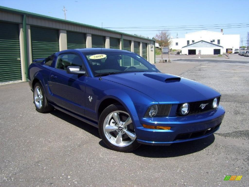 2009 Mustang GT Premium Coupe - Vista Blue Metallic / Dark Charcoal photo #3