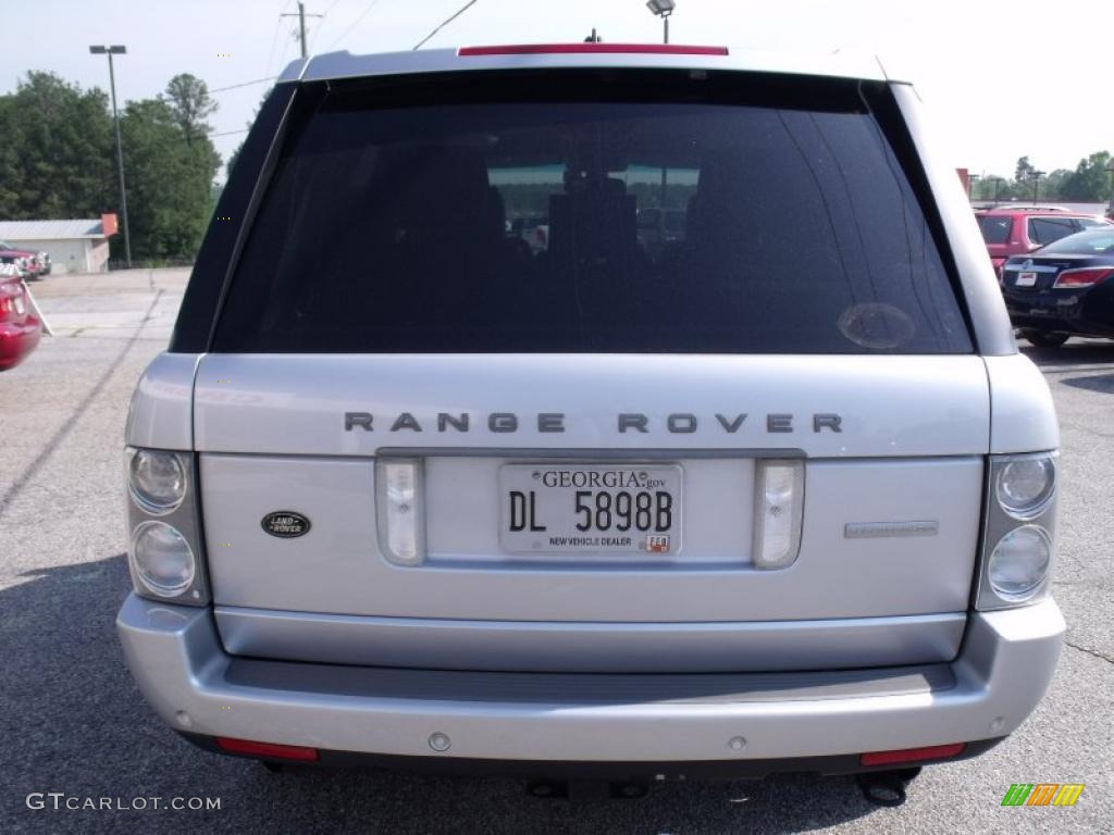 2007 Range Rover Supercharged - Zermatt Silver Metallic / Charcoal photo #6
