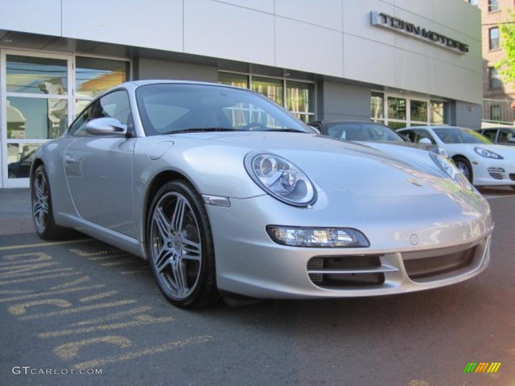 2007 911 Carrera S Coupe - Arctic Silver Metallic / Black photo #1