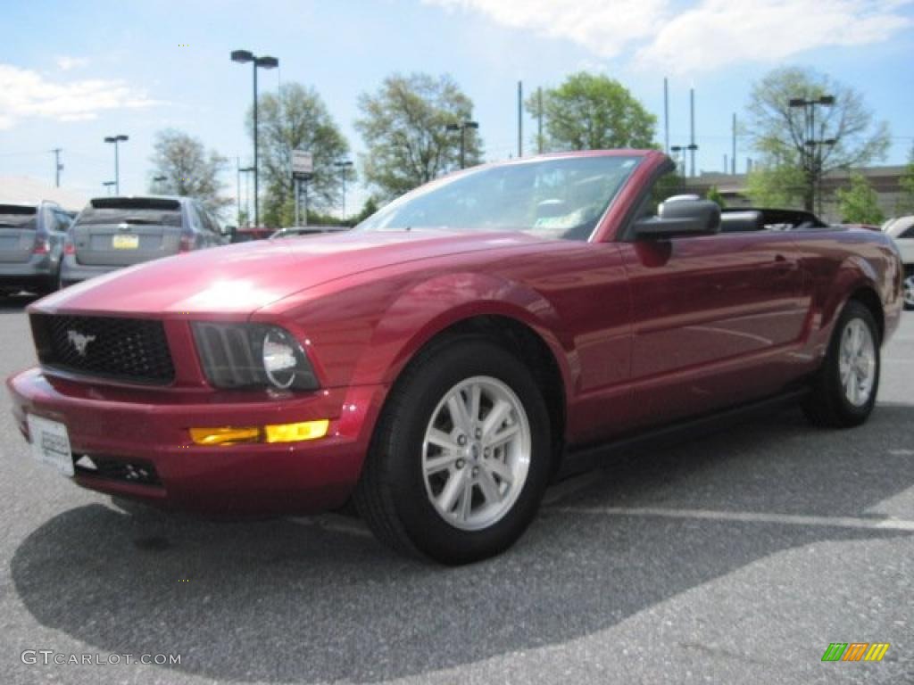 2007 Mustang V6 Premium Convertible - Redfire Metallic / Dark Charcoal photo #3
