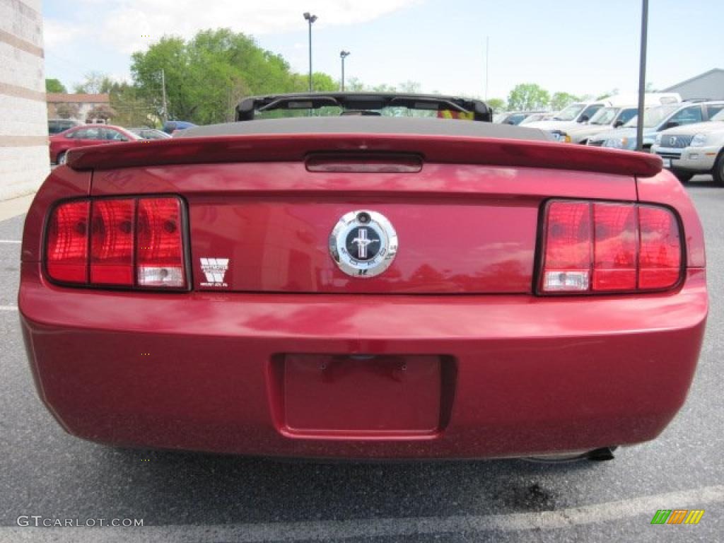 2007 Mustang V6 Premium Convertible - Redfire Metallic / Dark Charcoal photo #8