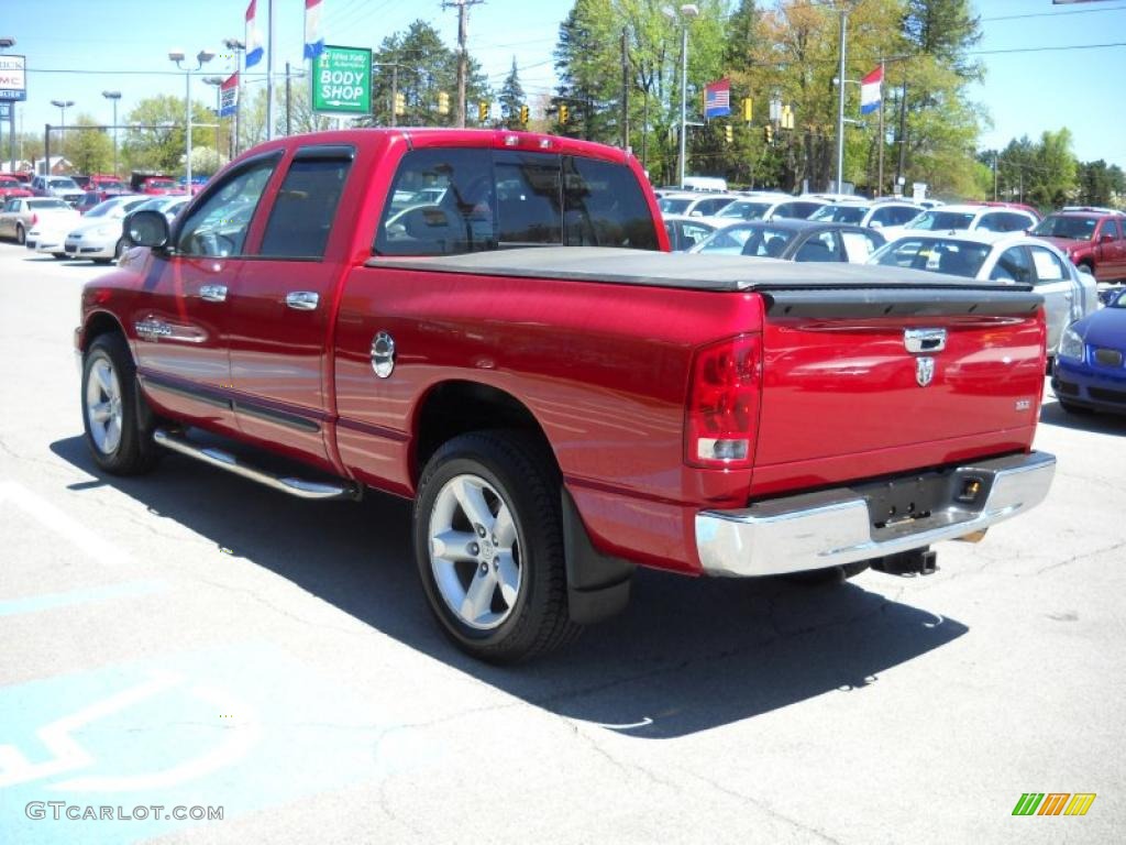 2006 Ram 1500 SLT Quad Cab - Inferno Red Crystal Pearl / Medium Slate Gray photo #5