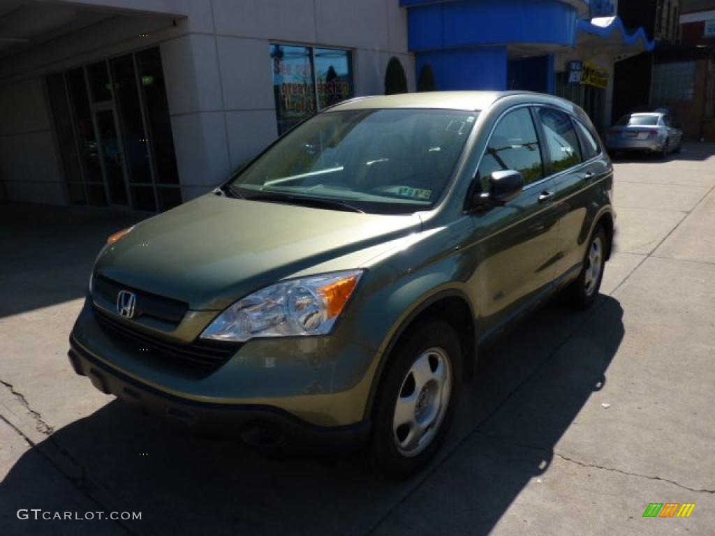 2008 CR-V LX 4WD - Green Tea Metallic / Ivory photo #11
