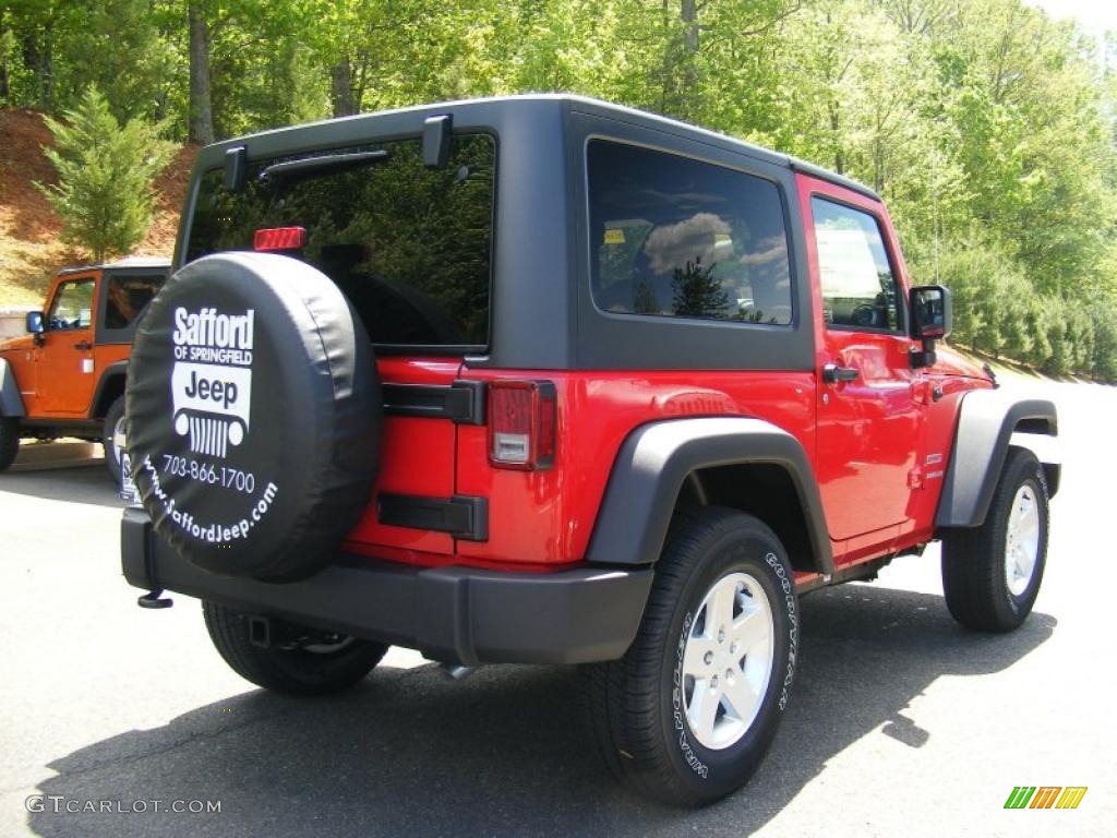 2011 Wrangler Sport S 4x4 - Flame Red / Black photo #3