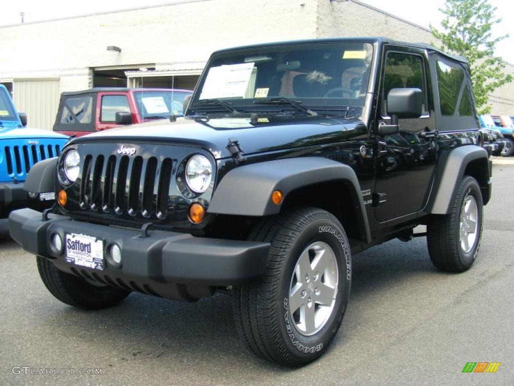 2011 Wrangler Sport S 4x4 - Black / Black photo #1