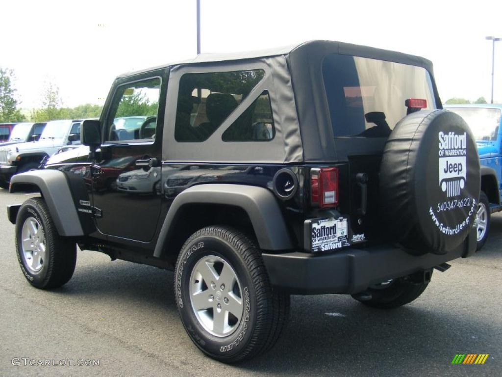 2011 Wrangler Sport S 4x4 - Black / Black photo #4