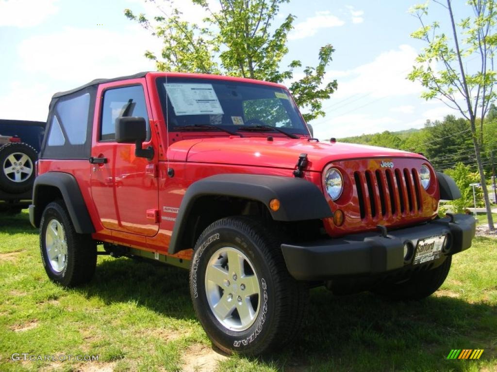 2011 Wrangler Sport S 4x4 - Flame Red / Black photo #2