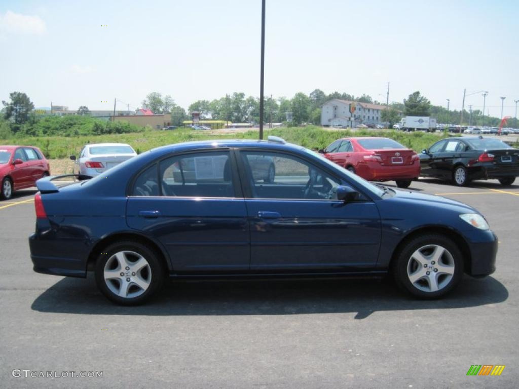 2004 Civic EX Sedan - Eternal Blue Pearl / Gray photo #6