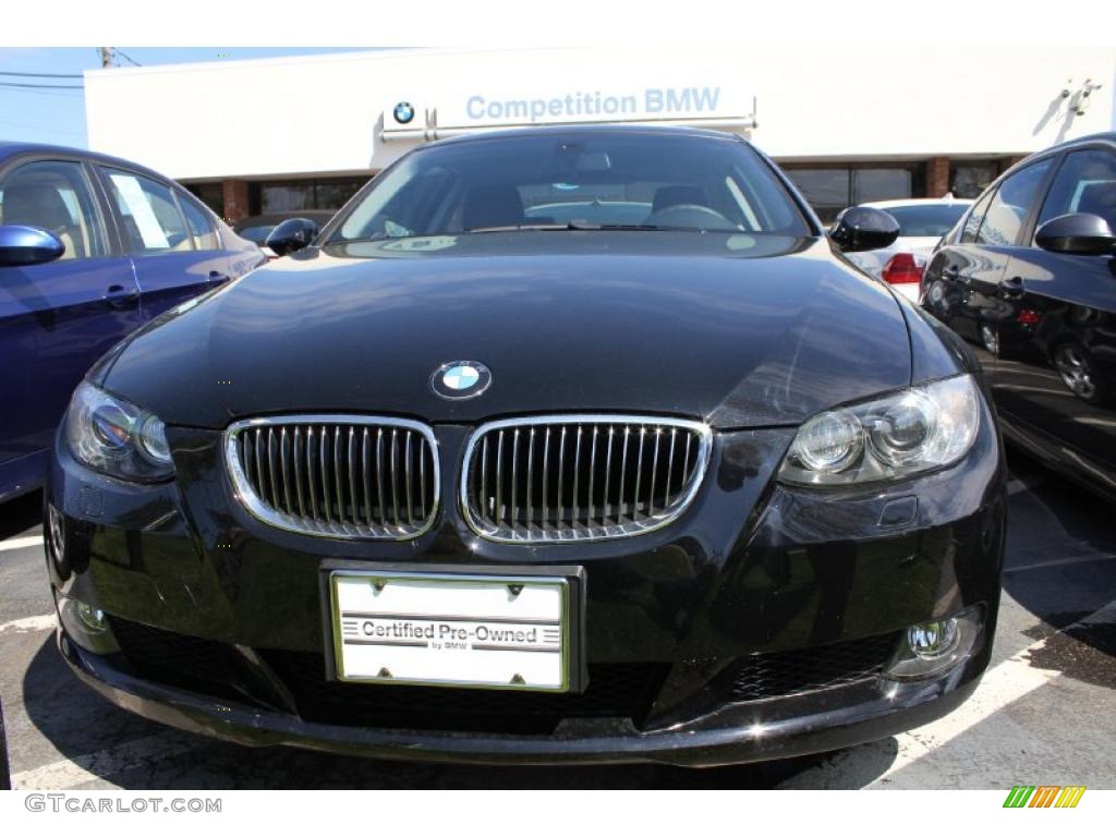 2008 3 Series 328xi Coupe - Jet Black / Black photo #2